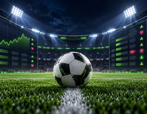 Football match scene representing sports betting